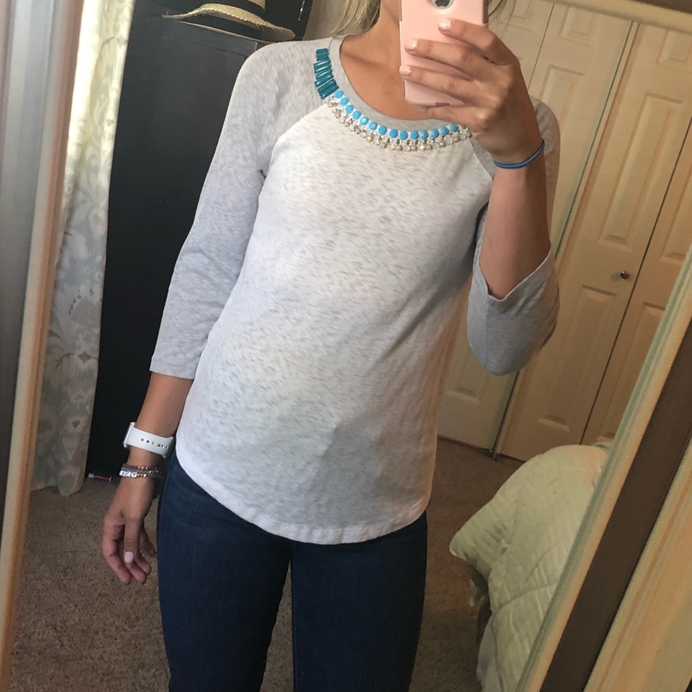 J. Crew baseball Tee